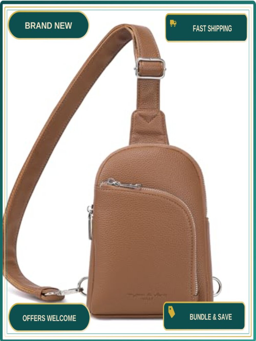 RFID Anti Theft Crossbody Bag Vegan Leather Sling Purse for Women Travel